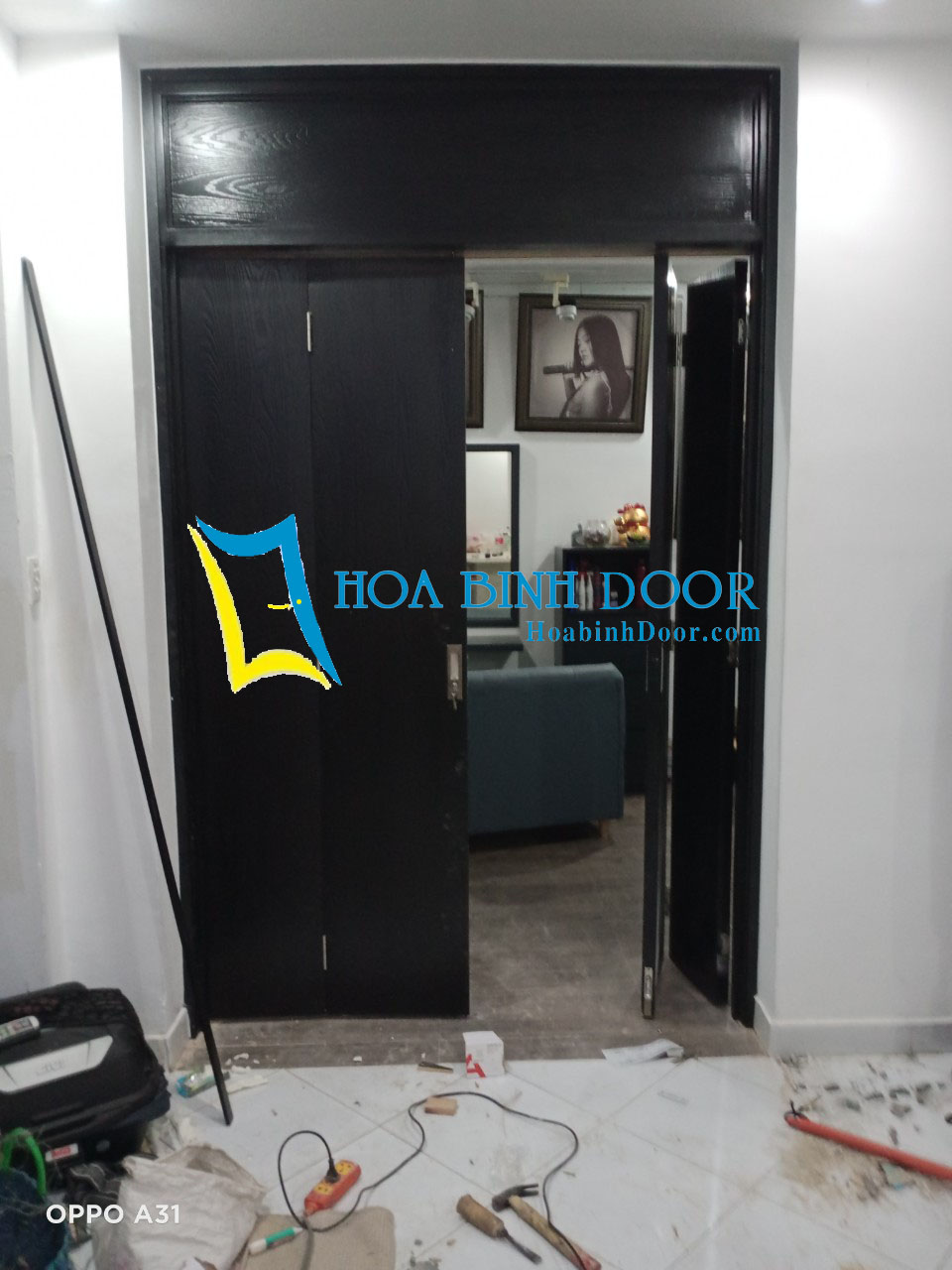 Cửa Lùa Xếp HDF Sơn 4 Cánh Tại Phú Nhuận - Cửa Gỗ Công Nghiệp