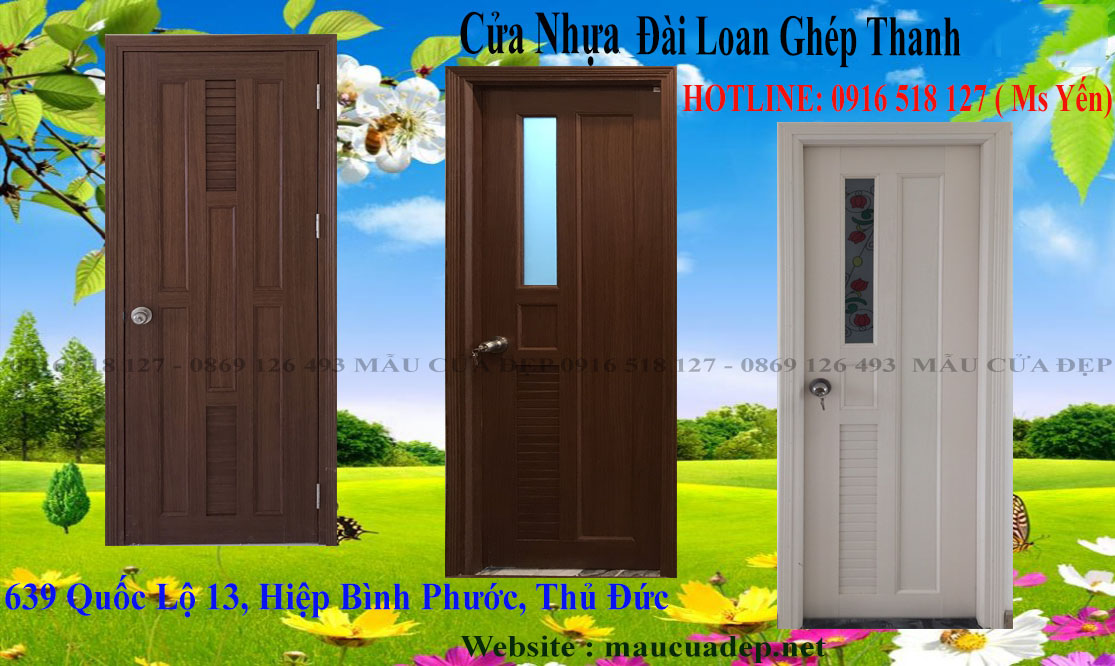 Nội, ngoại thất: Giá Cửa Nhựa Đài Loan 2022 – Mẫu Cửa Đẹp HOABINHDOOR Ghep