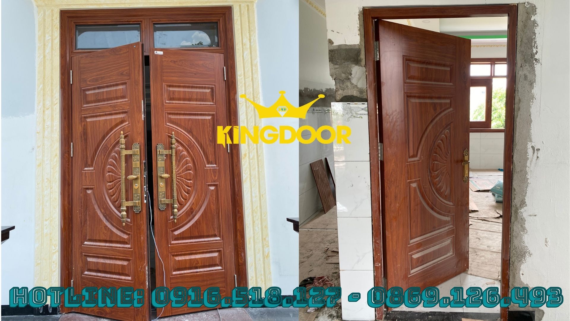 Cửa thép vân gỗ tại Nhơn Trạch Đồng Nai