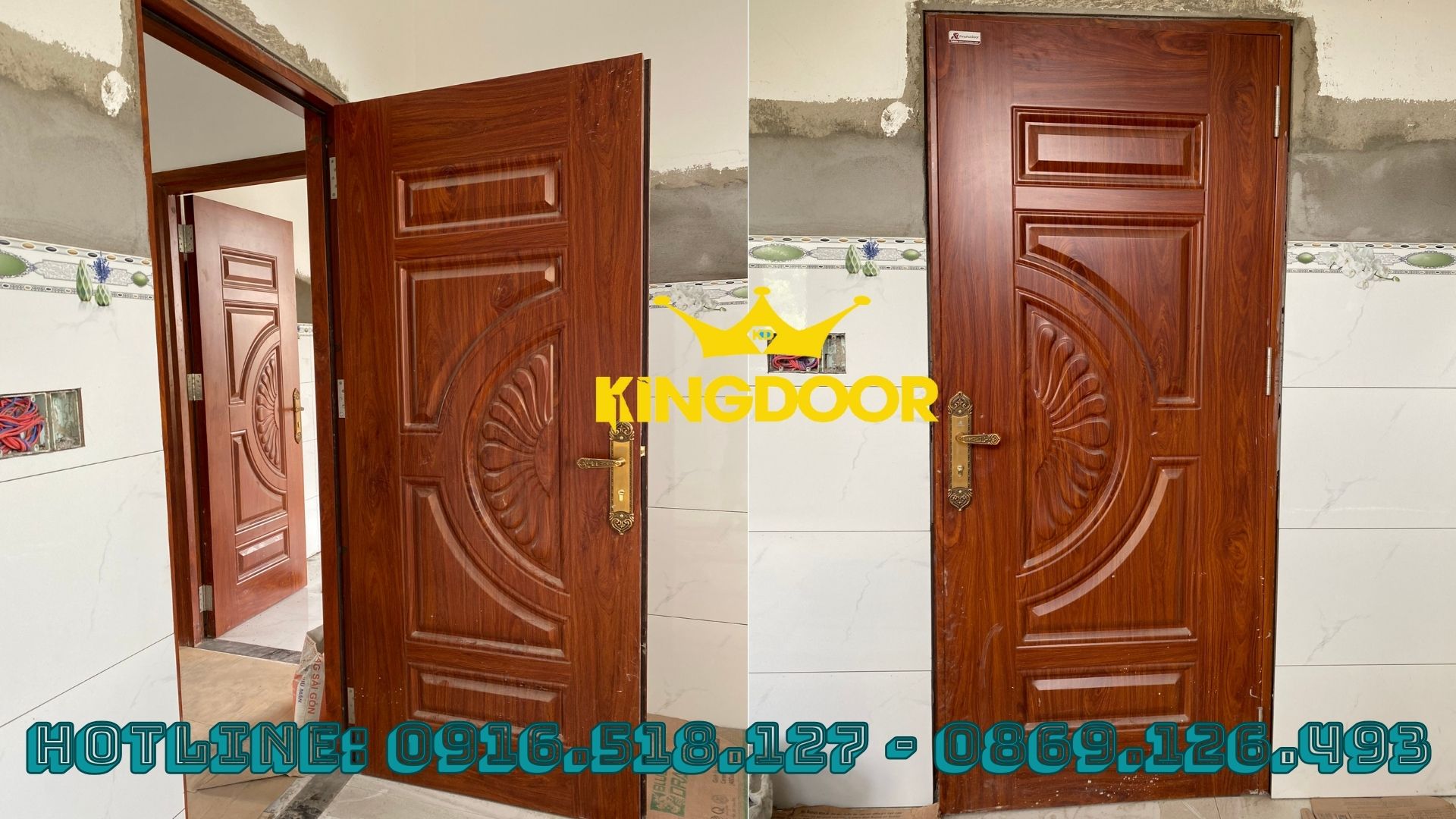 Cửa thép vân gỗ tại Nhơn Trạch Đồng Nai