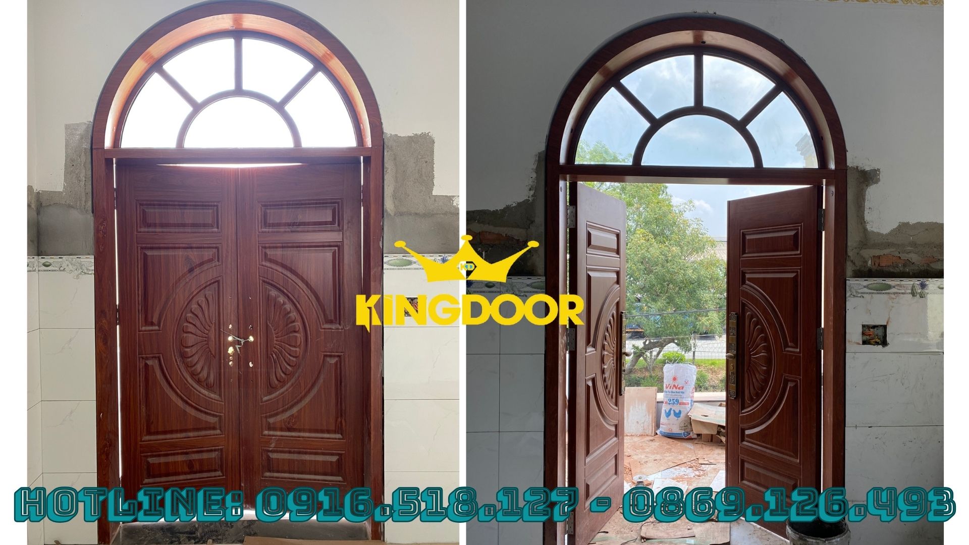 Cửa thép vân gỗ tại Nhơn Trạch Đồng Nai