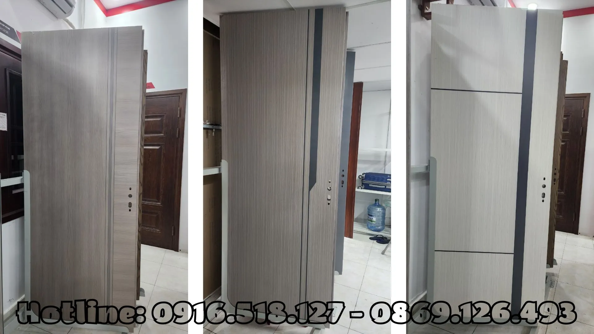 Mẫu cửa thép vân gỗ 1 cánh