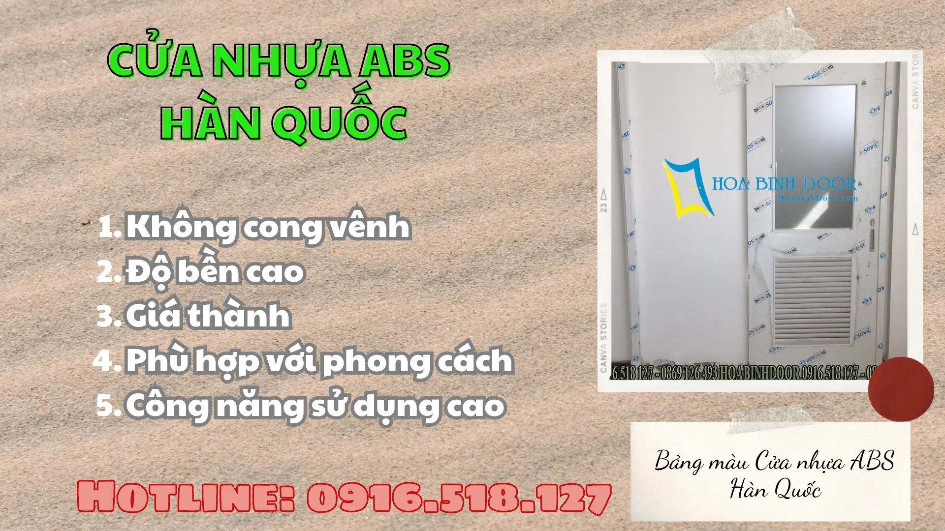 Báo giá cửa nhựa ABS tại Bạc Liêu
