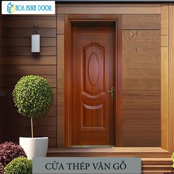 Cửa thép vân gỗ KG-1.07