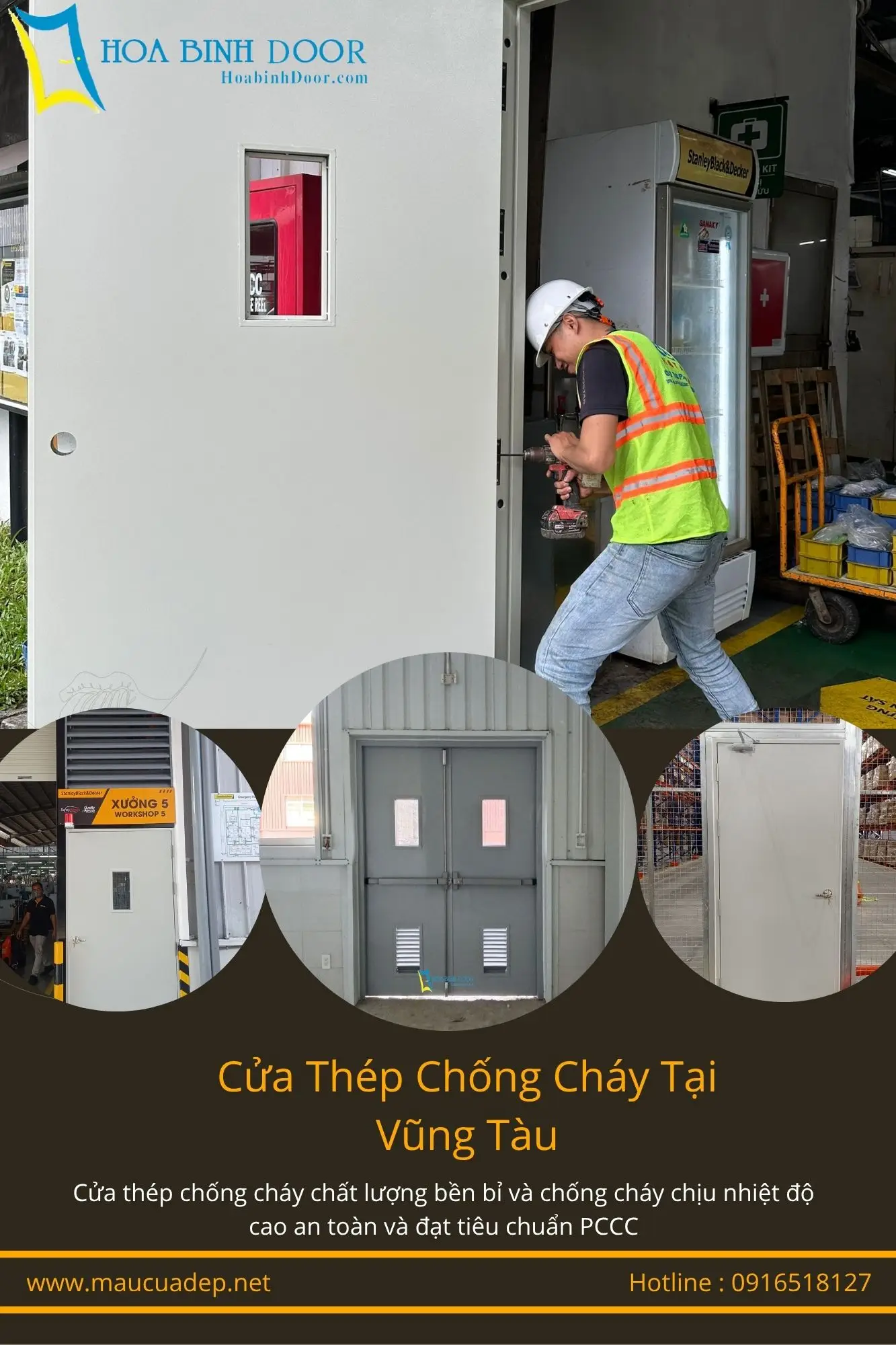Cửa thép chống cháy tại vũng tàu đạt kiểm định pccc
